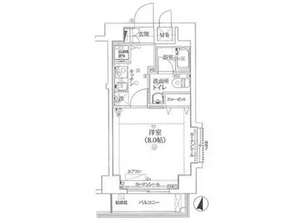 THE GRANDE REGALO(1K/4階)の間取り写真