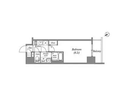 エスリード新栄プライム(1K/10階)の間取り写真