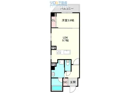 ラトゥール伊丹西台(1LDK/5階)の間取り写真