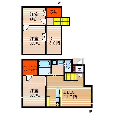 SUNNYGARDEN(3SLDK/2階)の間取り写真