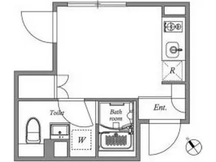 ASTILE用賀II(ワンルーム/3階)の間取り写真