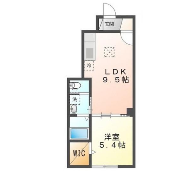 シルバーフォックス(1LDK/2階)の間取り写真