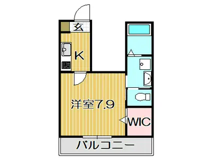 ヴィラセレソ武蔵小山(1K/2階)の間取り写真
