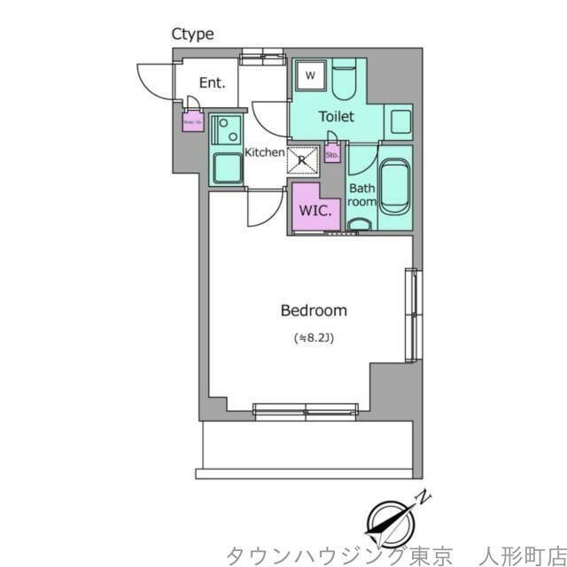 ALTERNA銀座 (1K/11階)の間取り写真