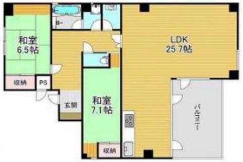 シオンズガーデン花川(2LDK/3階)の間取り写真