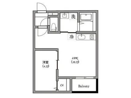 JACK TAYAI(1LDK/1階)の間取り写真