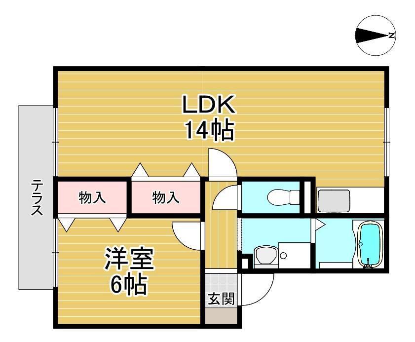 エトワール(1LDK/1階)の間取り写真