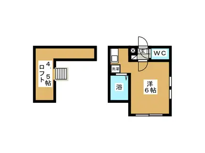 ソレイユ橋本(ワンルーム/2階)の間取り写真