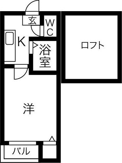 LOFT4千種(1K/2階)の間取り写真