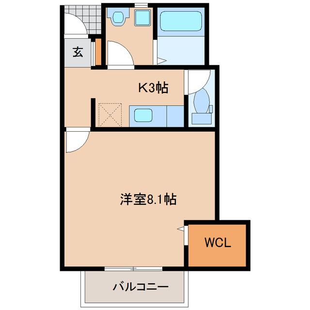 ソレイユパルク11番館(1K/1階)の間取り写真