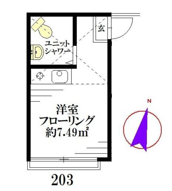 ライブコア練馬(ワンルーム/2階)の間取り写真