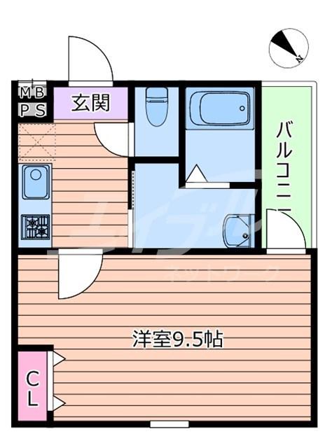 フジパレス豊里VI番館(1K/3階)の間取り写真