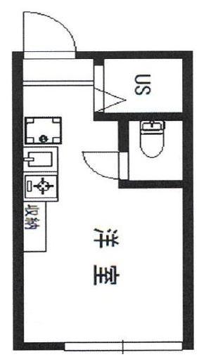 パックセントラル(ワンルーム/1階)の間取り写真