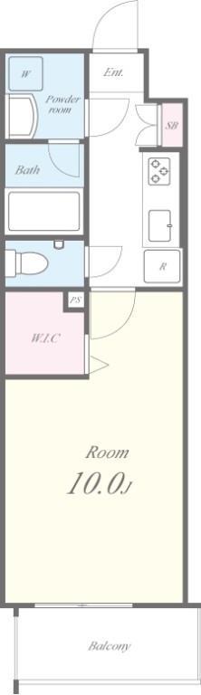 N RESIDENCE SUMIYOSHI(1K/2階)の間取り写真