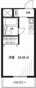 ACCENT 駒岡(ワンルーム/1階)の間取り写真