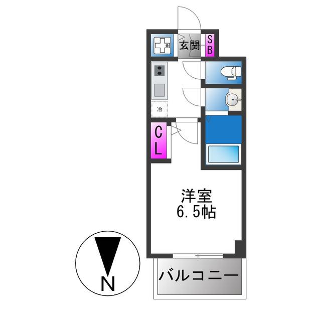 S-RESIDENCE布施AVENTRA(1K/12階)の間取り写真