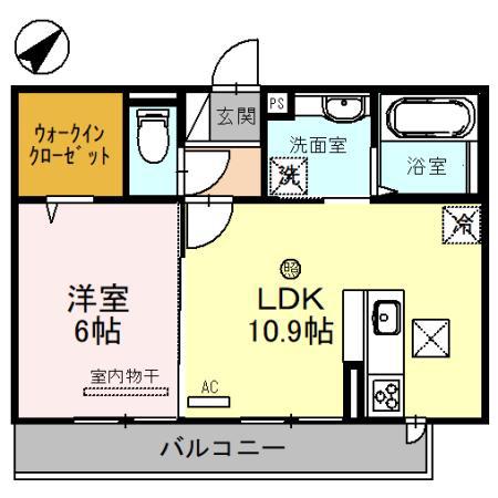 SEJOUR LUCE(1LDK/1階)の間取り写真