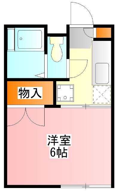エーデルハイム(1K/2階)の間取り写真