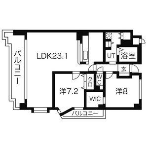 アイユー八事(2LDK/1階)の間取り写真