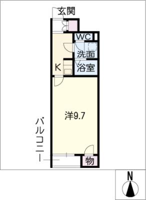 クレイノバーム(1K/1階)の間取り写真