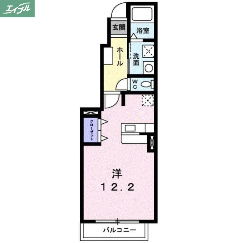 ラフィネ・彩果 II(ワンルーム/1階)の間取り写真