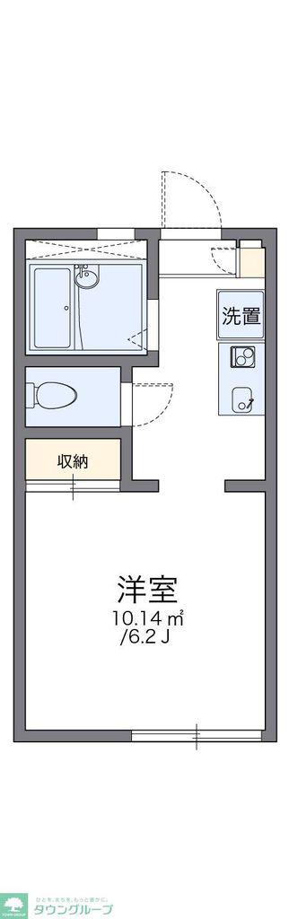 レオパレスS.F(1K/1階)の間取り写真