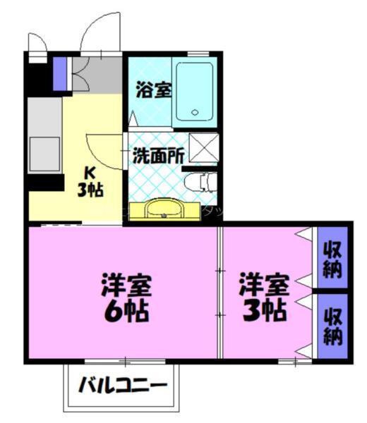 LIVELY COURT(1LDK/1階)の間取り写真