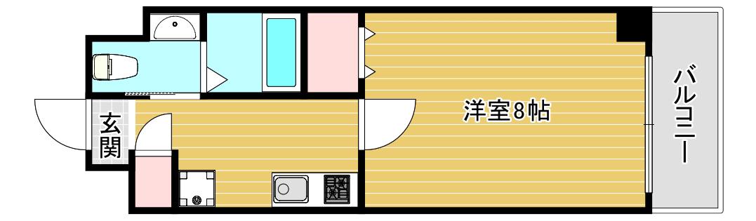 PARK LANE MINAMI(1K/8階)の間取り写真
