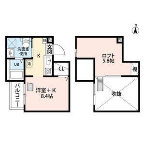 セジョリグラース(1K/1階)の間取り写真