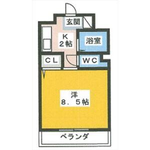 YOUNGVILLAGE2(1K/3階)の間取り写真