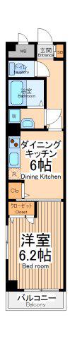 プリメロ追分(1DK/5階)の間取り写真