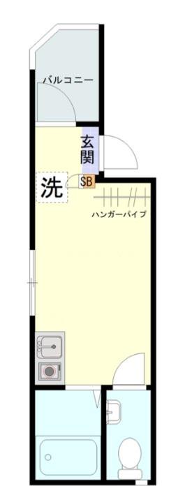 LA PROVENCE DU KAMATA(ワンルーム/2階)の間取り写真