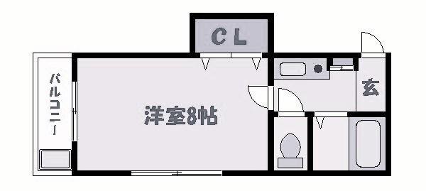 プチエミナール I(1K/1階)の間取り写真