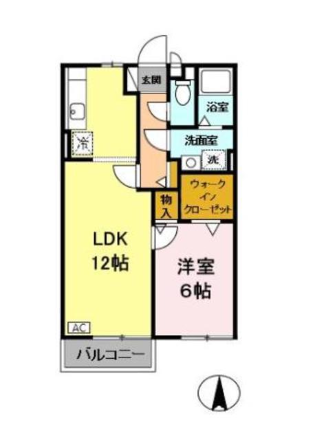 ストーク(1LDK/2階)の間取り写真