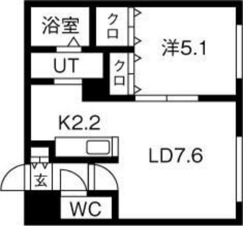 リヴェール元町(1LDK/3階)の間取り写真
