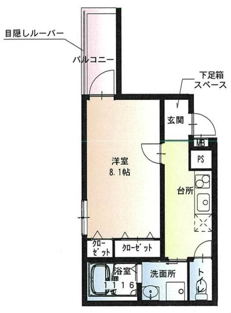 フジパレス堺北長尾ウエスト(1K/3階)の間取り写真