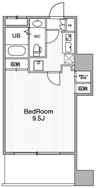 アーバンフラッツ池袋プレミアム(1K/21階)の間取り写真