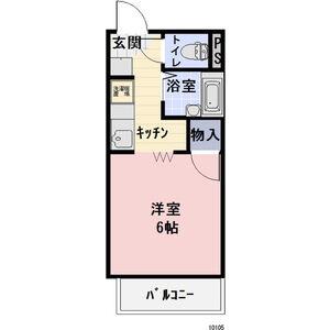 SURPLUS ONE 錦(1K/2階)の間取り写真