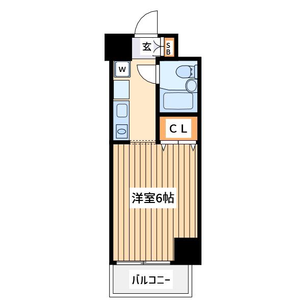 フレックス西八王子(1K/14階)の間取り写真