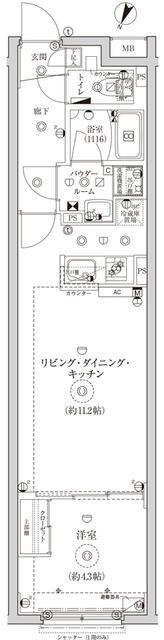 CREATIF池袋(1LDK/3階)の間取り写真