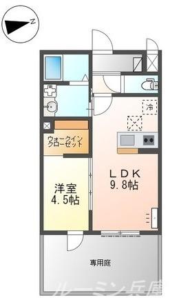 エクセルメゾン(1LDK/1階)の間取り写真