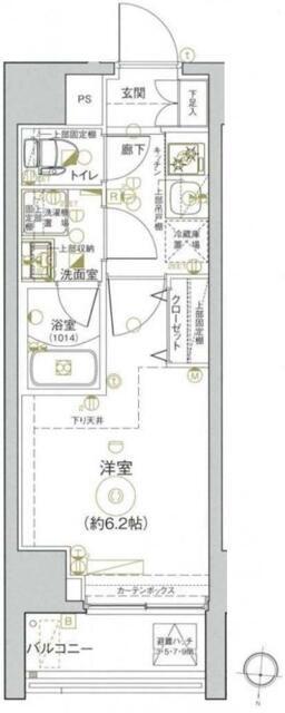 LEA MARKS横濱弐番館(1K/3階)の間取り写真