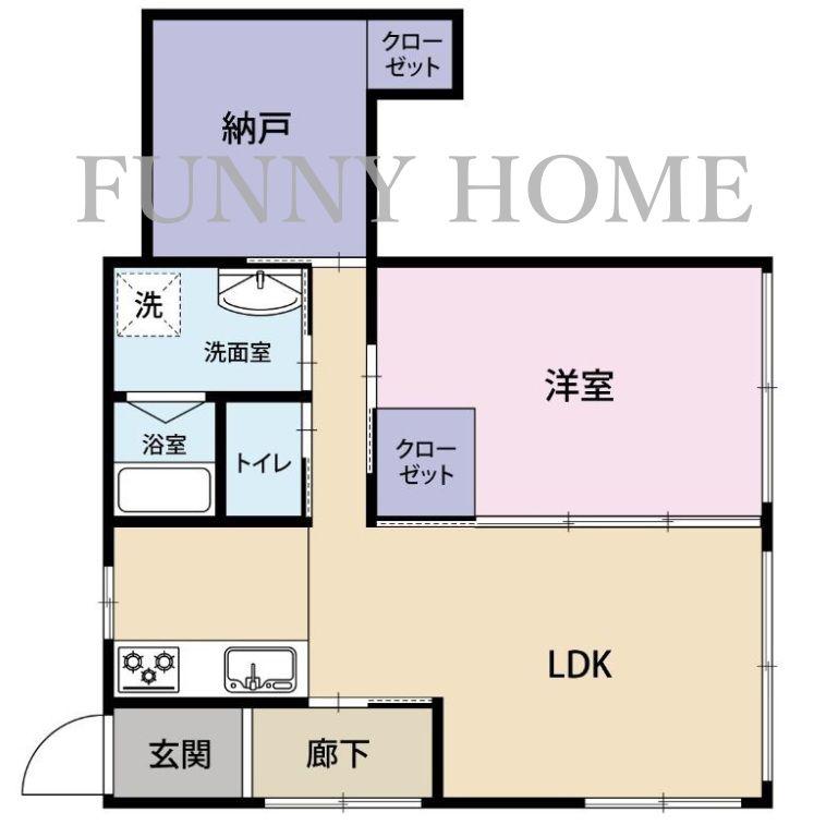 ハイツ南駒場(1SLDK/1階)の間取り写真