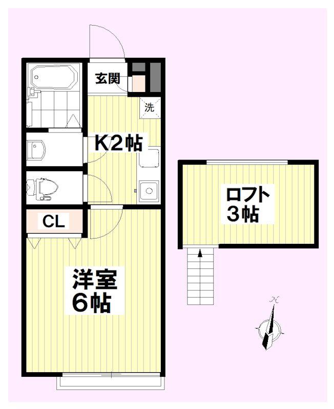ブリーズフォーレ(1K/1階)の間取り写真