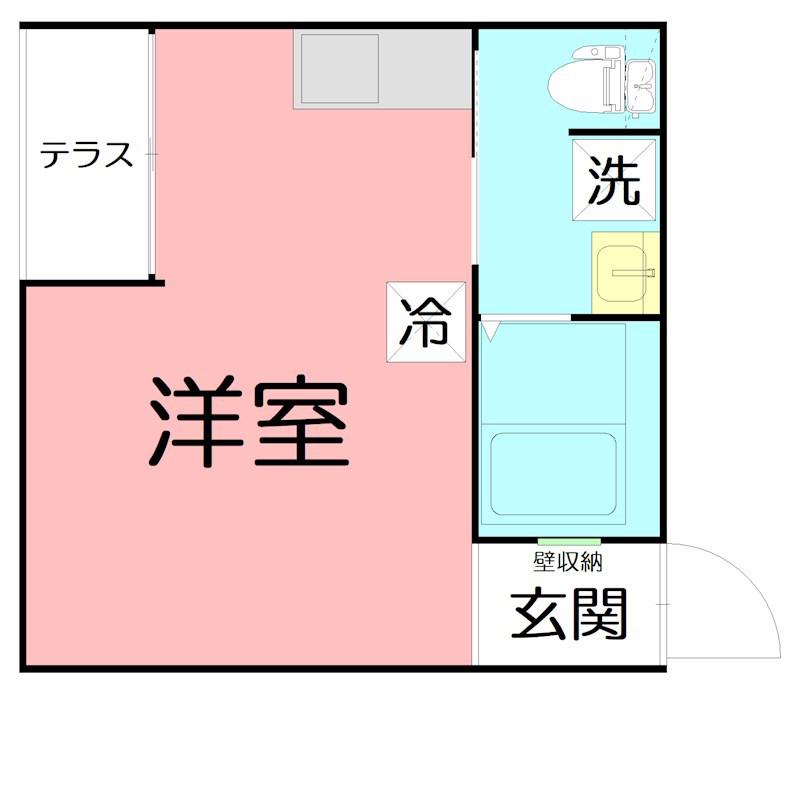 エレーヴ(ワンルーム/1階)の間取り写真