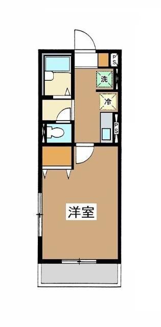 パルビートル(1K/2階)の間取り写真