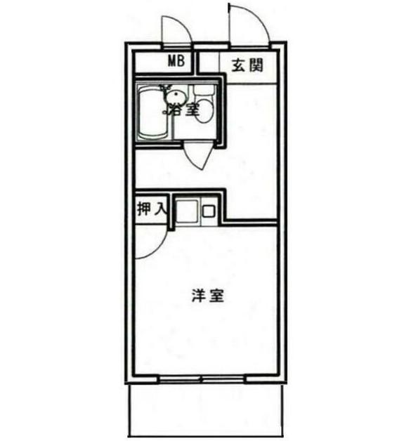 コンバウス盛南(ワンルーム/1階)の間取り写真