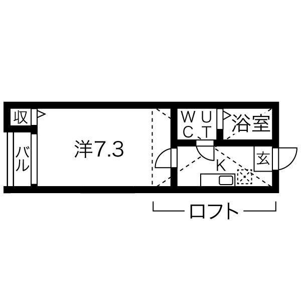 EARL GRAY(1K/1階)の間取り写真