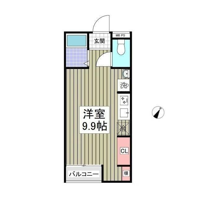 MQUARTO港南台(ワンルーム/2階)の間取り写真