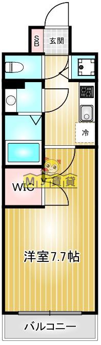 プレサンス新栄町ギャラント(1K/4階)の間取り写真